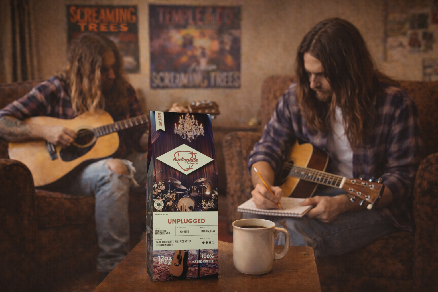 Unplugged: A 90s Grunge Acoustic Session in a Cup