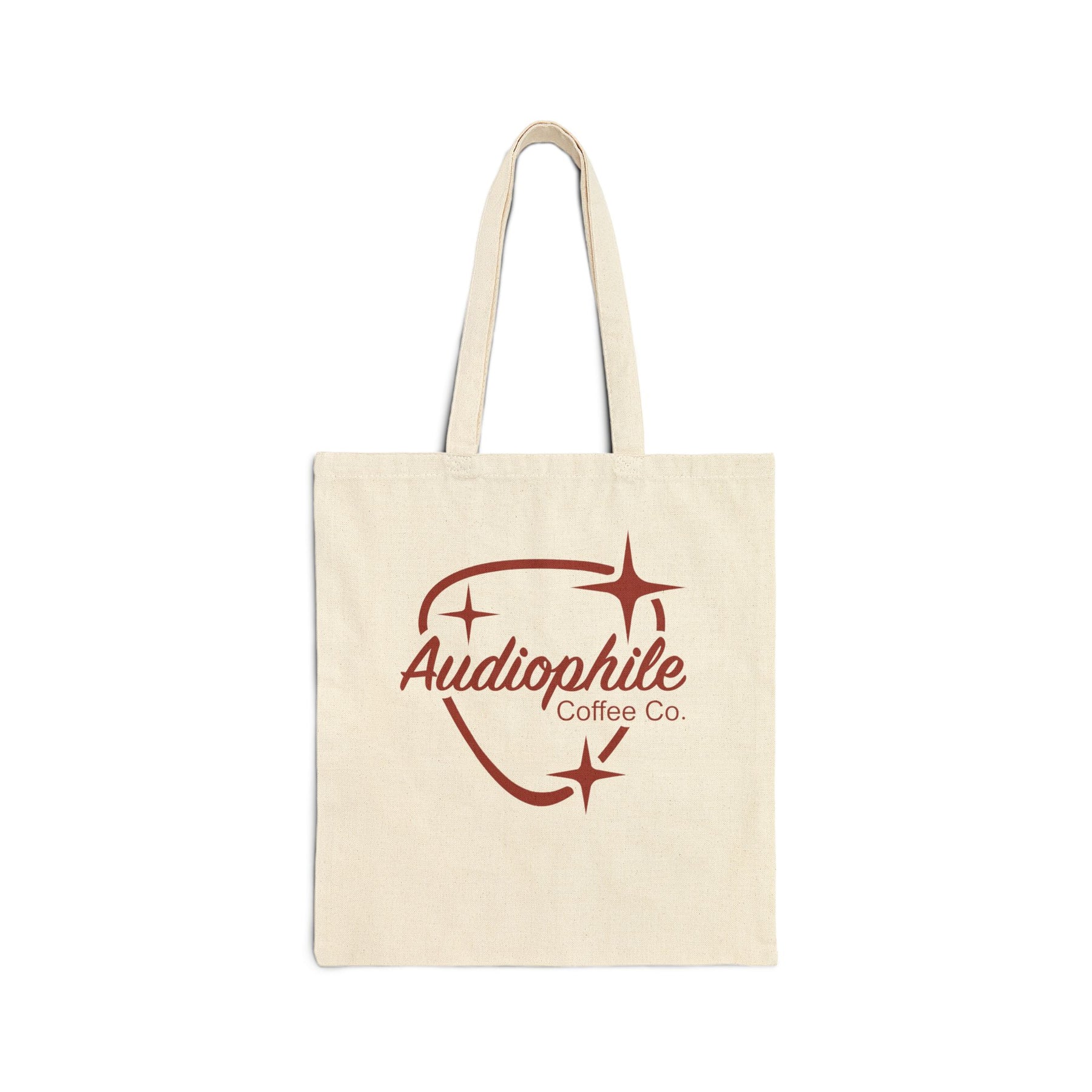 Audiophile Coffee Co. Canvas Tote Bag — Retro Midcentury Logo Eco Shopper