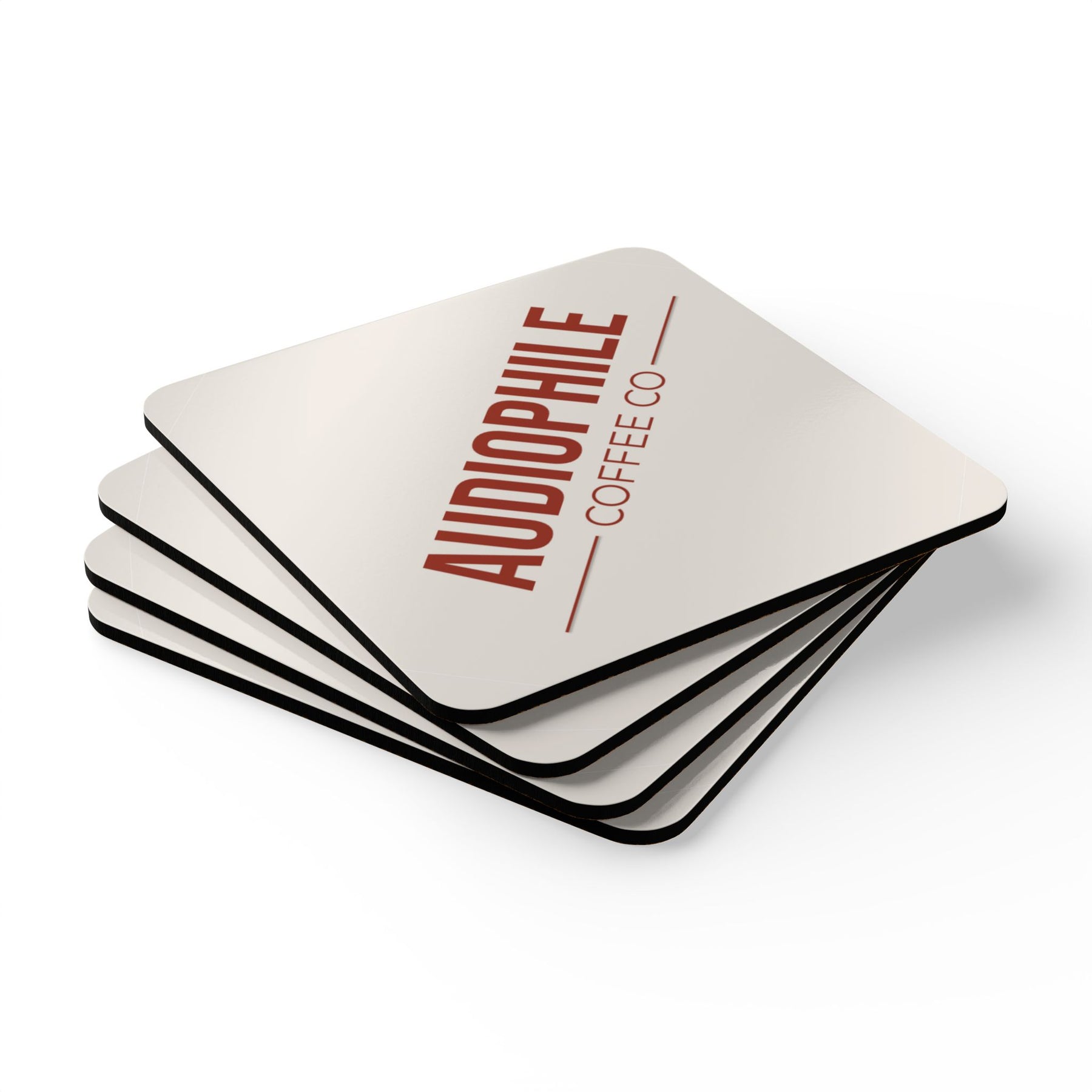 Audiophile Coffee Co. Cork Coaster Set  (4-Pack)