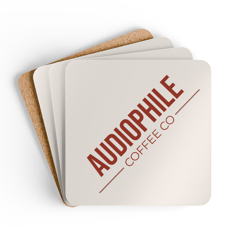 Audiophile Coffee Co. Cork Coaster Set  (4-Pack)